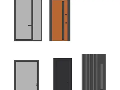 Door Collection A Low-poly 3D model