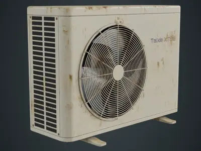 Air Conditioner 4B Low-poly 3D model