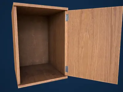 Old simple nightstand Free low-poly 3D model