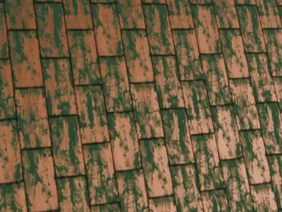 Var Metal Copper Roof PBR Seamless Texture