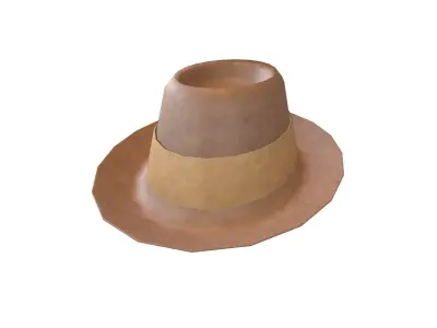 Cowboy Hat v1 003 Low-poly 3D model