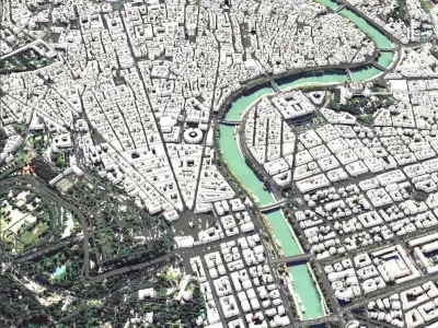 Cityscape Rome Italy  3D model