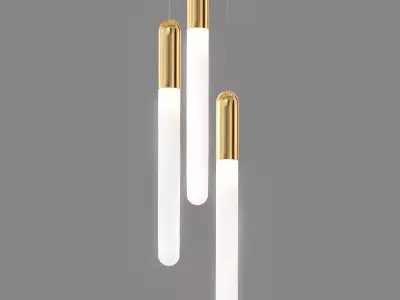 CASCADIA modern pendant light - gold 3D model