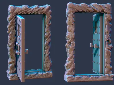 Metal Dungeon Door Free 3D print model