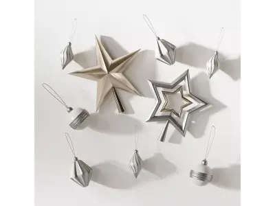 Set of Christmas tree decorations 3D model