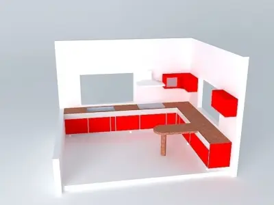 Kitchen box with window in it 3D model