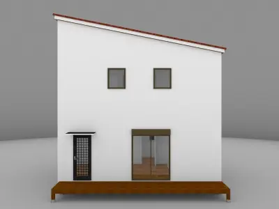 House model for background 12 Low-poly 3D model