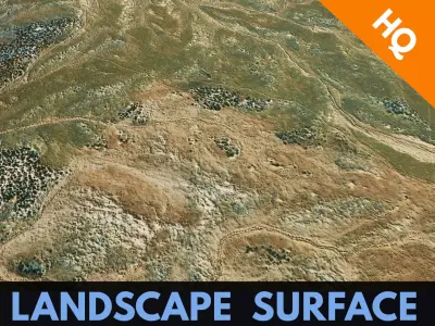 Landscape Terrain Surface Environment PBR 17 Low-poly 3D model