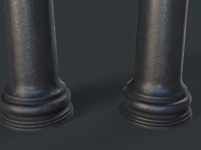 Street Bollard 12 PBR Game Ready Low-poly 3D model