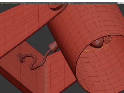 BULLET WALL Low-poly 3D model