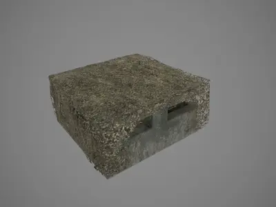 bunker  Low-poly 3D model purchase
