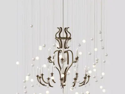 Contemporary Le Merveilleux Black Chandelier  3D model