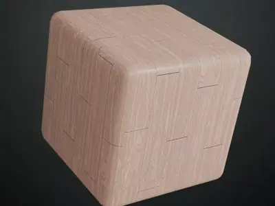 Natural Light Oak Wood Planks PBR Texture