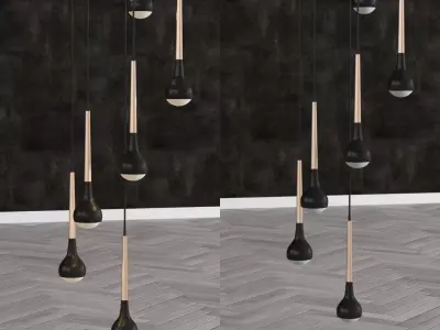 Spiral celling lamp 3D model