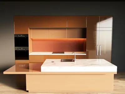 85-Kitchen1 glossy 8 3D model