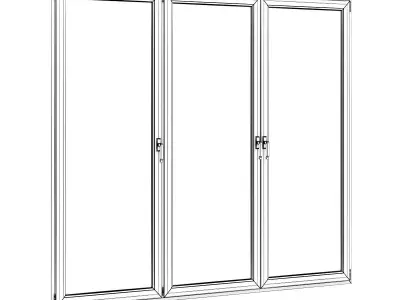 Metal Window 2824mm x 2360mm 3D model