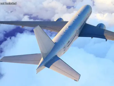  Boeing 777-200ER Passenger Aircraft Rigged 