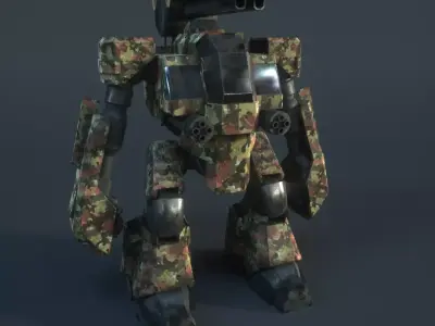 Robot Mecha Militar 3D model