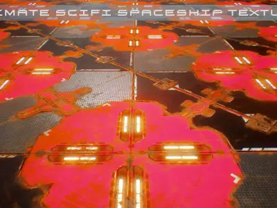 PBR Sci-Fi Spaceship Texture 04 Low-poly 3D model