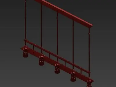 Erlenmeyer Linear Pendant 3D model