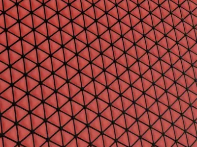 Red Sci-Fi Wall PBR Seamless Texture