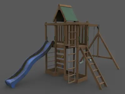 PBR Playground Jungle Gym 06 Low-poly 3D model