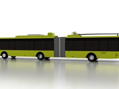 Trolleybus Bogdan T90110 Low Low-poly 3D model