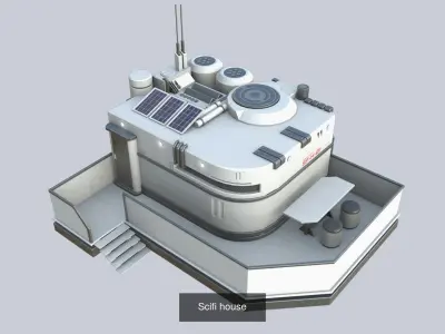 Scifi house collection 3D Model Pack