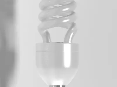 Fluorescent light bulb 3D model