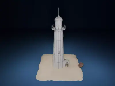 Stylized Lighthouse Low-poly 3D model