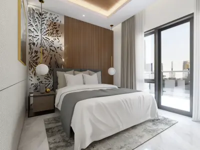 Design Bedroom Modern Low-poly 3D model