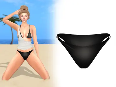 Bikini Bottom With Side Bids Low-poly 3D model