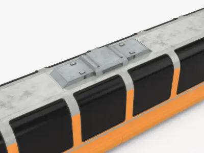  Three-Car Passenger Train with First and Second Class Coaches Simplified 