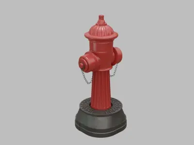 Fire Hydrant 24 - Old Vintage style 3D model