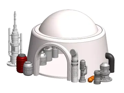 Tatooine Moisture Vaporator Workshop Diorama 3D print model
