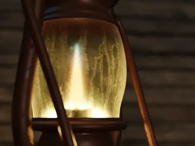 Oil Lamp - Lampa Naftowa  Low-poly 3D model