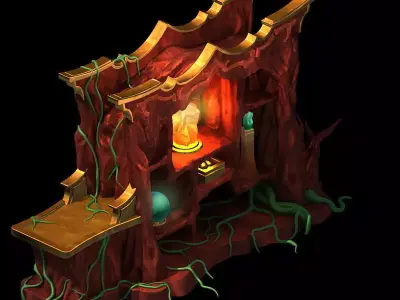 Game model - furniture cabinet disillusion Ming fi 3D model