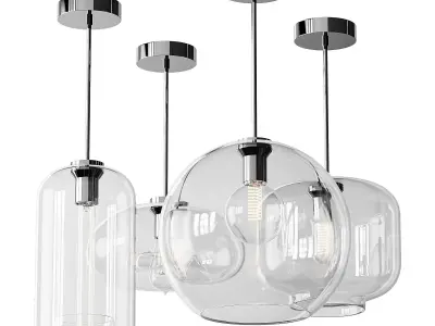 Moderne glazen hanglampen light 3D model