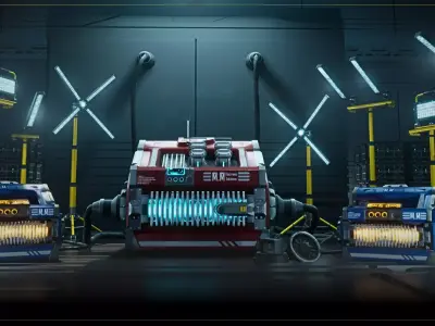 Generator And Lighting Asset Pack Low-poly 3D model