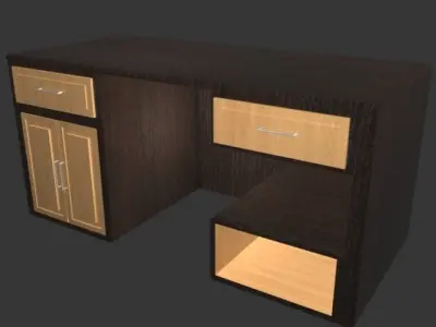 desk office Free 3D model