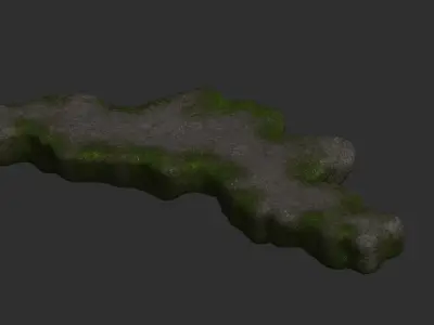 Rock Walkway 4 - Moss 1 Low-poly 3D model