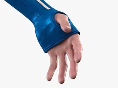  Actor in Motion Capture Suit Blue 