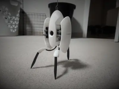 Portal 2 turret assembly 3D print model