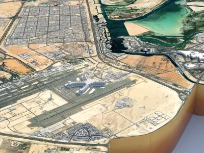 Abu Dhabi city in UAE 3D model