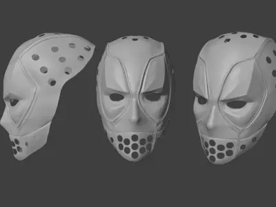 Deadpool Mask by SkazStudio with lenses 3D print model