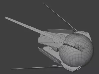 Star Trek Landing Pod Low-poly 3D model