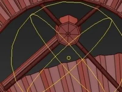 Untitled light fixture with five shades 3D model