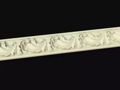 carved baguette 3D model 3