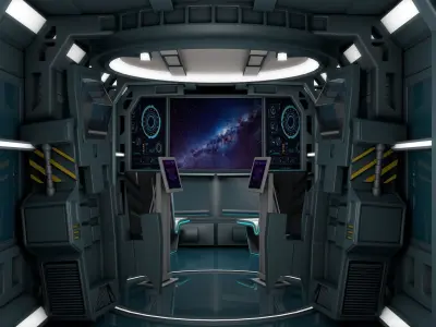 Sci Fi Room Low-poly 3D model