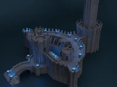 Wizard Academy Tabletop Terrain 28 MM 3D print model